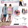 imageGoplus Beach Chair Folding Backpack Beach Chairs for Adults with 5 Positions Head Pillow Cooler Bag Towel Bar Cup Holders Sunbath Sling Tanning Lounge Foldable Layout Camping ChairsPinkpurple