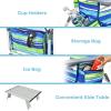 imageGoplus Beach Chair Folding Backpack Beach Chairs for Adults with 5 Positions Head Pillow Cooler Bag Towel Bar Cup Holders Sunbath Sling Tanning Lounge Foldable Layout Camping ChairsBluegreen