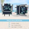 imageGoplus Beach Chair Folding Backpack Beach Chairs for Adults with 5 Positions Head Pillow Cooler Bag Towel Bar Cup Holders Sunbath Sling Tanning Lounge Foldable Layout Camping ChairsPalm Tree Green
