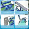 imageGoplus Beach Chair Folding Backpack Beach Chairs for Adults with 5 Positions Head Pillow Cooler Bag Towel Bar Cup Holders Sunbath Sling Tanning Lounge Foldable Layout Camping ChairsBluegreen