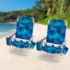 imageGoplus Beach Chair Folding Backpack Beach Chairs for Adults with 5 Positions Head Pillow Cooler Bag Towel Bar Cup Holders Sunbath Sling Tanning Lounge Foldable Layout Camping ChairsLight Blue
