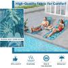 imageGoplus Beach Chairs with Side Table 2 Pack Folding Lounge Chairs for Adults with 5 Adjustable Position Backpack Lightweight Reclining Lounge Chair for Lawn Camping Picnic Sunbath Pool NavyBluegreen