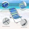 imageGoplus Beach Sling Chair for Adults 2 Pcs Portable Folding Camping Chair W 3Position Adjustable Backrest ampamp Comfy Headrest Outdoor Heavy Duty Lounge OrangeStripe