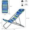 imageGoplus Beach Sling Chair for Adults 2 Pcs Portable Folding Camping Chair W 3Position Adjustable Backrest ampamp Comfy Headrest Outdoor Heavy Duty Lounge OrangeStripe