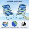 imageGoplus Beach Sling Chair for Adults 2 Pcs Portable Folding Camping Chair W 3Position Adjustable Backrest ampamp Comfy Headrest Outdoor Heavy Duty Lounge OrangeStripe