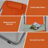 imageGoplus Beach Sling Chair for Adults 2 Pcs Portable Folding Camping Chair W 3Position Adjustable Backrest ampamp Comfy Headrest Outdoor Heavy Duty Lounge OrangeOrange