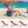 imageGoplus Beach Sling Chair for Adults 2 Pcs Portable Folding Camping Chair W 3Position Adjustable Backrest ampamp Comfy Headrest Outdoor Heavy Duty Lounge OrangeOrange