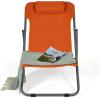 imageGoplus Beach Sling Chair for Adults 2 Pcs Portable Folding Camping Chair W 3Position Adjustable Backrest ampamp Comfy Headrest Outdoor Heavy Duty Lounge OrangeOrange