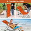 imageGoplus Beach Sling Chair for Adults 2 Pcs Portable Folding Camping Chair W 3Position Adjustable Backrest ampamp Comfy Headrest Outdoor Heavy Duty Lounge OrangeOrange