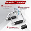 imageGoplus Cable Machine Attachment Set 4PCS 5PCS LAT Pulldown Attachments wVShaped Press Down Handle Tricep Rope Double D Handle Weight Machine Accessories for Home Gym5PCSadd a Straight Bar