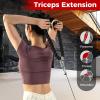 imageGoplus Cable Machine Attachment Set 4PCS 5PCS LAT Pulldown Attachments wVShaped Press Down Handle Tricep Rope Double D Handle Weight Machine Accessories for Home Gym5PCSadd a Straight Bar