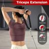 imageGoplus Cable Machine Attachment Set 4PCS 5PCS LAT Pulldown Attachments wVShaped Press Down Handle Tricep Rope Double D Handle Weight Machine Accessories for Home Gym4PCS