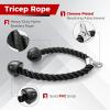 imageGoplus Cable Machine Attachment Set 4PCS 5PCS LAT Pulldown Attachments wVShaped Press Down Handle Tricep Rope Double D Handle Weight Machine Accessories for Home Gym5PCSadd a Straight Bar
