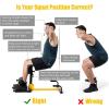 imageGoplus Deep Squat Machine 8in1 Sissy Squat Fitness Equipment Functional Core Workout Training Sit Up ampamp Push Up Leg Exerciser with AntiSkid Measures Soft PVC Cover Handy Wheels YellowampampBlack
