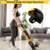 imageGoplus Deep Squat Machine 8in1 Sissy Squat Fitness Equipment Functional Core Workout Training Sit Up ampamp Push Up Leg Exerciser with AntiSkid Measures Soft PVC Cover Handy Wheels YellowampampBlack
