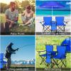imageGoplus Double Camping Chair with Umbrella Folding Loveseat Chairs wCanopy Shade Carrying Bag Table Cup Holder Portable Beach Chairs Outdoor Picnic Patio BlueBlue