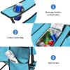 imageGoplus Double Camping Chair with Umbrella Folding Loveseat Chairs wCanopy Shade Carrying Bag Table Cup Holder Portable Beach Chairs Outdoor Picnic Patio BlueTurquoise