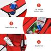 imageGoplus Double Camping Chair with Umbrella Folding Loveseat Chairs wCanopy Shade Carrying Bag Table Cup Holder Portable Beach Chairs Outdoor Picnic Patio BlueRed