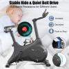 imageGoplus Exercise Bike Magnetic Resistance Stationary Bike with Builtin Safe Flywheel Comfortable Seat Cushion LCD Monitor Phone Holder Belt Drive Indoor Cycling Bike for Home Gym Cardio Workout