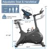 imageGoplus Exercise Bike Magnetic Resistance Stationary Bike with Builtin Safe Flywheel Comfortable Seat Cushion LCD Monitor Phone Holder Belt Drive Indoor Cycling Bike for Home Gym Cardio Workout