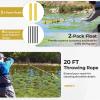 imageGoplus Floating Weed Lake Rake 36quot Aluminum Multifunctional Detachable Landscape Rake with Extension Handle 20 FT Rope and Float Weed ampamp Algae Removal of Leaves Floating Scum Aquatic