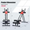 imageGoplus Foldable Core Abdominal Trainer AB Workout Machine Exercise Equipment with 3 Adjustable Levels LCD Display Ab Cruncher Strength Training Equipment for Home Gym Fitness BlackRed