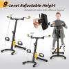 imageGoplus Foldable Pedal Exerciser for Seniors Hand Arm Leg Knee Physical Therapy Exercise Bike wAdjustable Height Handgrip Resistance Band Recovery Home Workout Equipment for Elderly