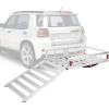 imageGoplus Hitch Cargo Carrier 50quotx295quot Aluminum Wheelchair Scooter Mobility Carrier with Ramp Trailer Hitch Mount Cargo Carrier for Truck SUV Van Car500lbs CapacityFit Class III or IV 2quot Receiver