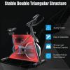 imageGoplus Indoor Cycling Bike Silent Belt Drive Exercise Bike Stationary Bicycle with Steel Flywheel Phone Holder Adjustable Seat and Handlebar LCD Monitor Heart Rate MonitorBlack