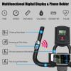 imageGoplus Indoor Cycling Bike Silent Belt Drive Exercise Bike Stationary Bicycle with Steel Flywheel Phone Holder Adjustable Seat and Handlebar LCD Monitor Heart Rate MonitorBlack