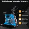 imageGoplus Indoor Cycling Bike Silent Belt Drive Exercise Bike Stationary Bicycle with Steel Flywheel Phone Holder Adjustable Seat and Handlebar LCD Monitor Heart Rate MonitorBlack  White