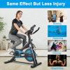 imageGoplus Indoor Cycling Bike Silent Belt Drive Exercise Bike Stationary Bicycle with Steel Flywheel Phone Holder Adjustable Seat and Handlebar LCD Monitor Heart Rate MonitorBlack