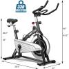 imageGoplus Indoor Exercise Cycling Bike 330LBS Capacity Stationary Bike W Smooth Belt Drive Heart Rate LCD Monitor Adjustable Comfortable Cushion Handlebar Nearsilent Cardio Workout Bike for Office Home Gym
