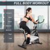 imageGoplus Indoor Exercise Cycling Bike 330LBS Capacity Stationary Bike W Smooth Belt Drive Heart Rate LCD Monitor Adjustable Comfortable Cushion Handlebar Nearsilent Cardio Workout Bike for Office Home Gym
