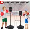 imageGoplus InflationFree Punching Bag Boxing Bag Set with Boxing Gloves Quick Rebound Design 6Position Adjustable Boxing Equipment for Kids 5 Years Old Boys Girls Christmas Birthday Gift Toys