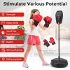 imageGoplus InflationFree Punching Bag Boxing Bag Set with Boxing Gloves Quick Rebound Design 6Position Adjustable Boxing Equipment for Kids 5 Years Old Boys Girls Christmas Birthday Gift Toys