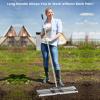 imageGoplus Lawn Leveling Rake 30quot x 10quot Heavy Duty Level Lawn Tool w Ergonomic Handle for Soil EffortSaving Landscape Rake for Garden Backyard Golf Course Farm Pasture Black30 x 10  Silver