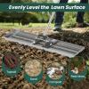 imageGoplus Lawn Leveling Rake 30quot x 10quot Heavy Duty Level Lawn Tool w Ergonomic Handle for Soil EffortSaving Landscape Rake for Garden Backyard Golf Course Farm Pasture Black36 x 10  Silver