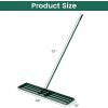 imageGoplus Lawn Leveling Rake 30quot x 10quot Heavy Duty Level Lawn Tool w Ergonomic Handle for Soil EffortSaving Landscape Rake for Garden Backyard Golf Course Farm Pasture Black46 x 10  Green