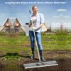 imageGoplus Lawn Leveling Rake 30quot x 10quot Heavy Duty Level Lawn Tool w Ergonomic Handle for Soil EffortSaving Landscape Rake for Garden Backyard Golf Course Farm Pasture Black36 x 10  Silver