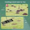 imageGoplus Lawn Leveling Rake 30quot x 10quot Heavy Duty Level Lawn Tool w Ergonomic Handle for Soil EffortSaving Landscape Rake for Garden Backyard Golf Course Farm Pasture Black30 x 10  Black