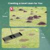 imageGoplus Lawn Leveling Rake 30quot x 10quot Heavy Duty Level Lawn Tool w Ergonomic Handle for Soil EffortSaving Landscape Rake for Garden Backyard Golf Course Farm Pasture Black36 x 10  Black