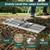 imageGoplus Lawn Leveling Rake 30quot x 10quot Heavy Duty Level Lawn Tool w Ergonomic Handle for Soil EffortSaving Landscape Rake for Garden Backyard Golf Course Farm Pasture Black30 x 10  Silver