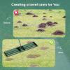 imageGoplus Lawn Leveling Rake 30quot x 10quot Heavy Duty Level Lawn Tool w Ergonomic Handle for Soil EffortSaving Landscape Rake for Garden Backyard Golf Course Farm Pasture Black46 x 10  Green