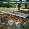 imageGoplus Lawn Leveling Rake 30quot x 10quot Heavy Duty Level Lawn Tool w Ergonomic Handle for Soil EffortSaving Landscape Rake for Garden Backyard Golf Course Farm Pasture Black42 x 10  Silver