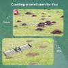 imageGoplus Lawn Leveling Rake 30quot x 10quot Heavy Duty Level Lawn Tool w Ergonomic Handle for Soil EffortSaving Landscape Rake for Garden Backyard Golf Course Farm Pasture Black42 x 10  Silver