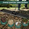 imageGoplus Lawn Leveling Rake 30quot x 10quot Heavy Duty Level Lawn Tool w Ergonomic Handle for Soil EffortSaving Landscape Rake for Garden Backyard Golf Course Farm Pasture Black46 x 10  Black