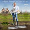 imageGoplus Lawn Leveling Rake 30quot x 10quot Heavy Duty Level Lawn Tool w Ergonomic Handle for Soil EffortSaving Landscape Rake for Garden Backyard Golf Course Farm Pasture Black46 x 10  Silver