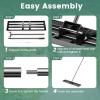 imageGoplus Lawn Leveling Rake 30quot x 10quot Heavy Duty Level Lawn Tool w Ergonomic Handle for Soil EffortSaving Landscape Rake for Garden Backyard Golf Course Farm Pasture Black46 x 10  Black