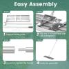 imageGoplus Lawn Leveling Rake 30quot x 10quot Heavy Duty Level Lawn Tool w Ergonomic Handle for Soil EffortSaving Landscape Rake for Garden Backyard Golf Course Farm Pasture Black36 x 10  Silver